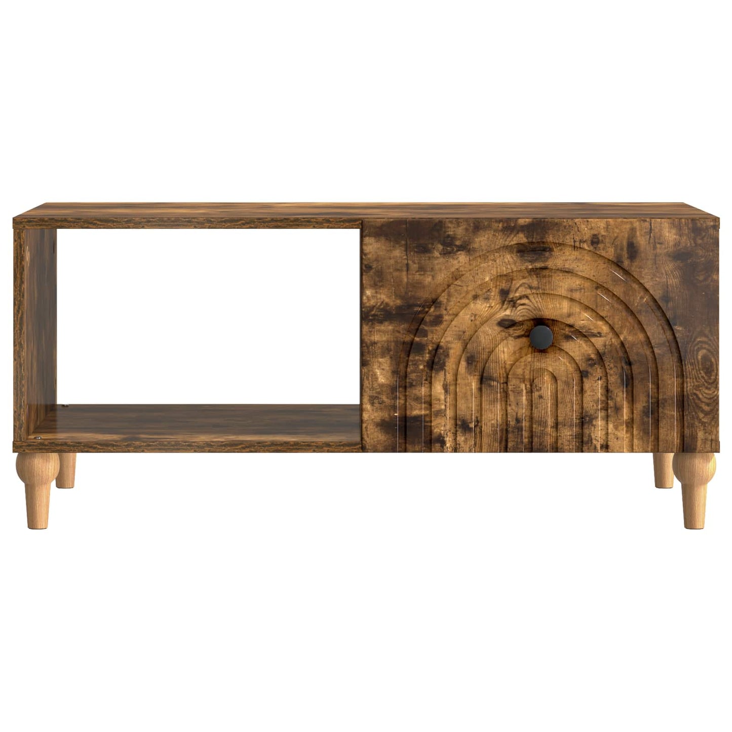 Coffee Table Smoked Oak 90 x 50 x 40 cm Engineered Wood