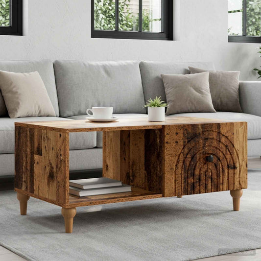 Coffee Table Old Wood 90 x 50 x 40 cm Engineered Wood