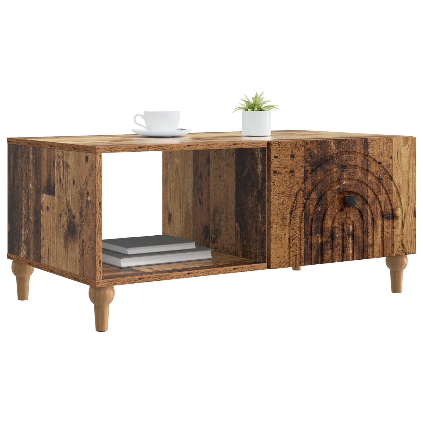 Coffee Table Old Wood 90 x 50 x 40 cm Engineered Wood