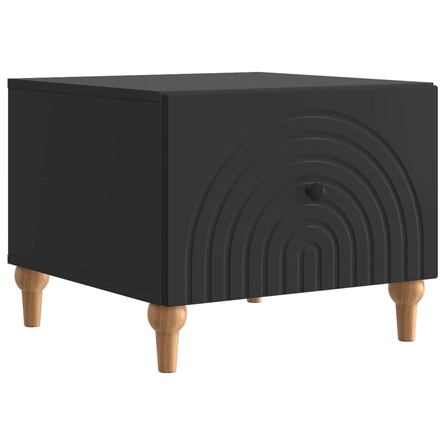 Coffee Table with Drawer Black 49 x 50 x 40 cm Engineered Wood