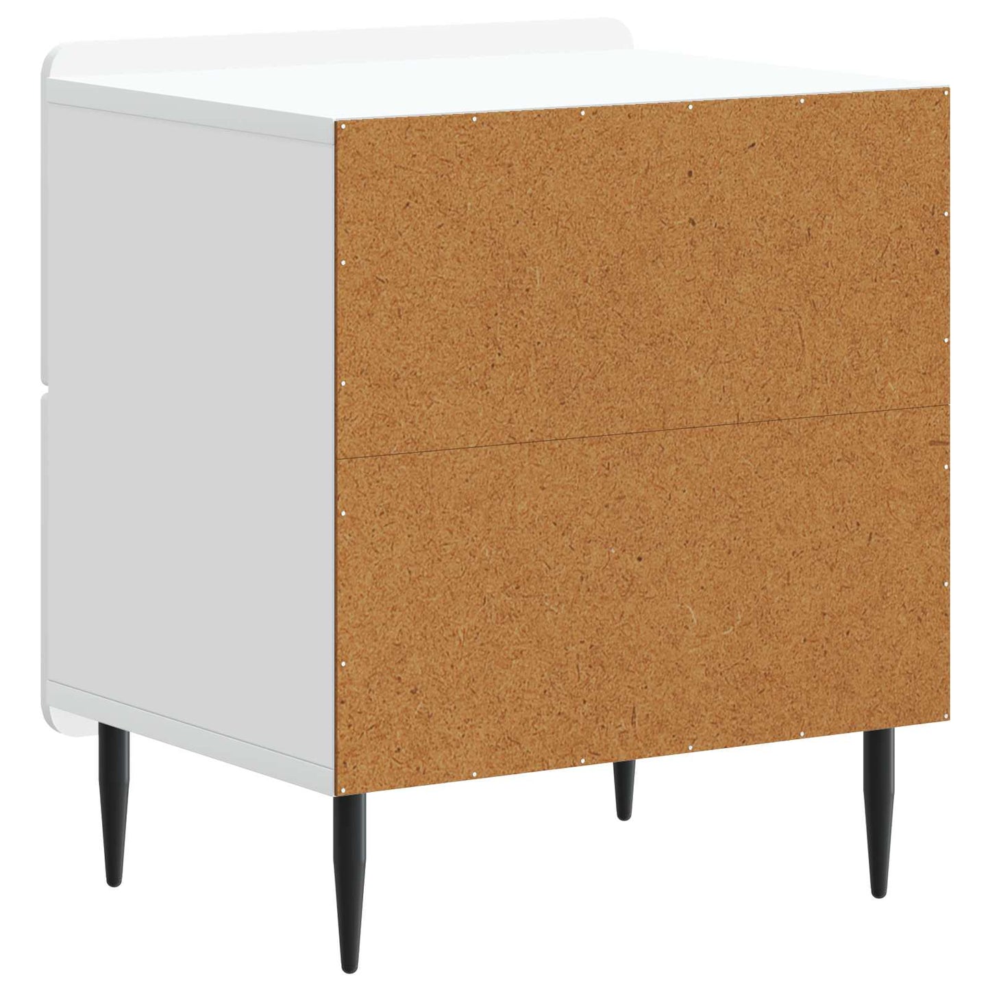 Bedside Cabinet White 43 x 34.5 x 49.5 cm Engineered Wood