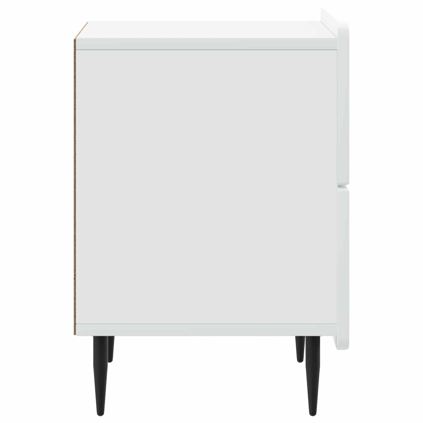 Bedside Cabinet White 43 x 34.5 x 49.5 cm Engineered Wood