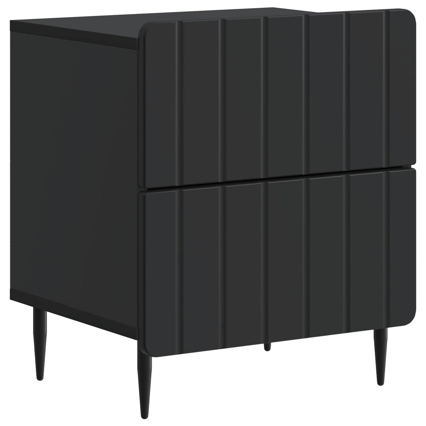 Bedside Cabinet Black 43 x 34.5 x 49.5 cm Engineered Wood