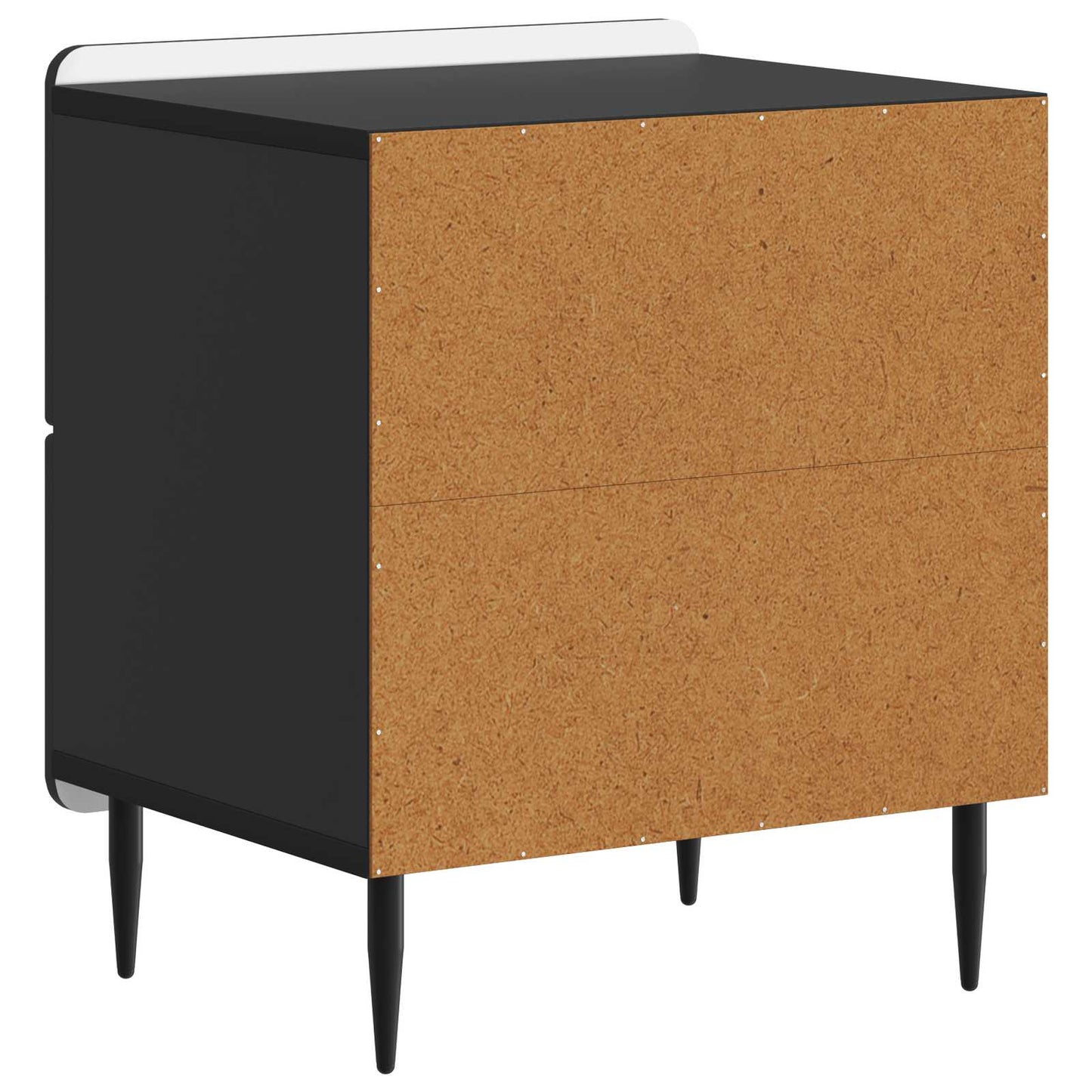 Bedside Cabinet Black 43 x 34.5 x 49.5 cm Engineered Wood