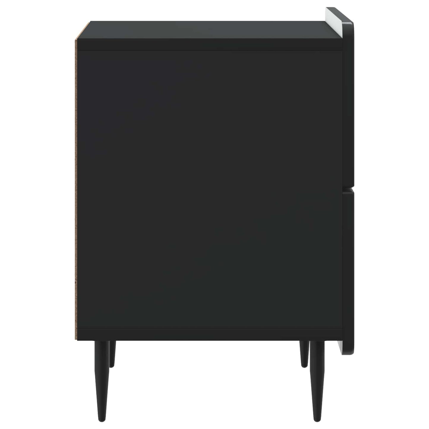 Bedside Cabinet Black 43 x 34.5 x 49.5 cm Engineered Wood