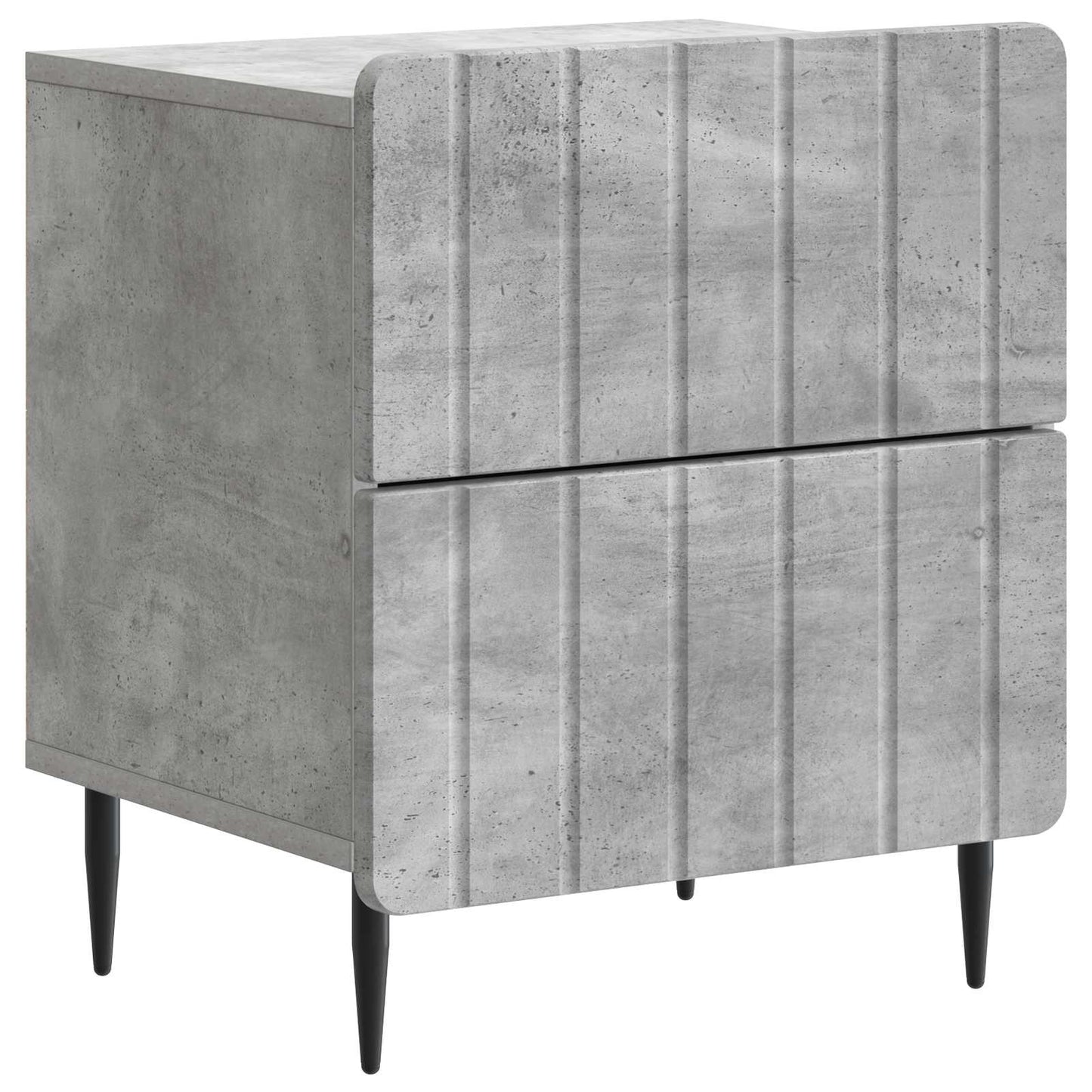 Bedside Cabinet 2 pcs Concrete Grey 43 x 34.5 x 49.5 cm