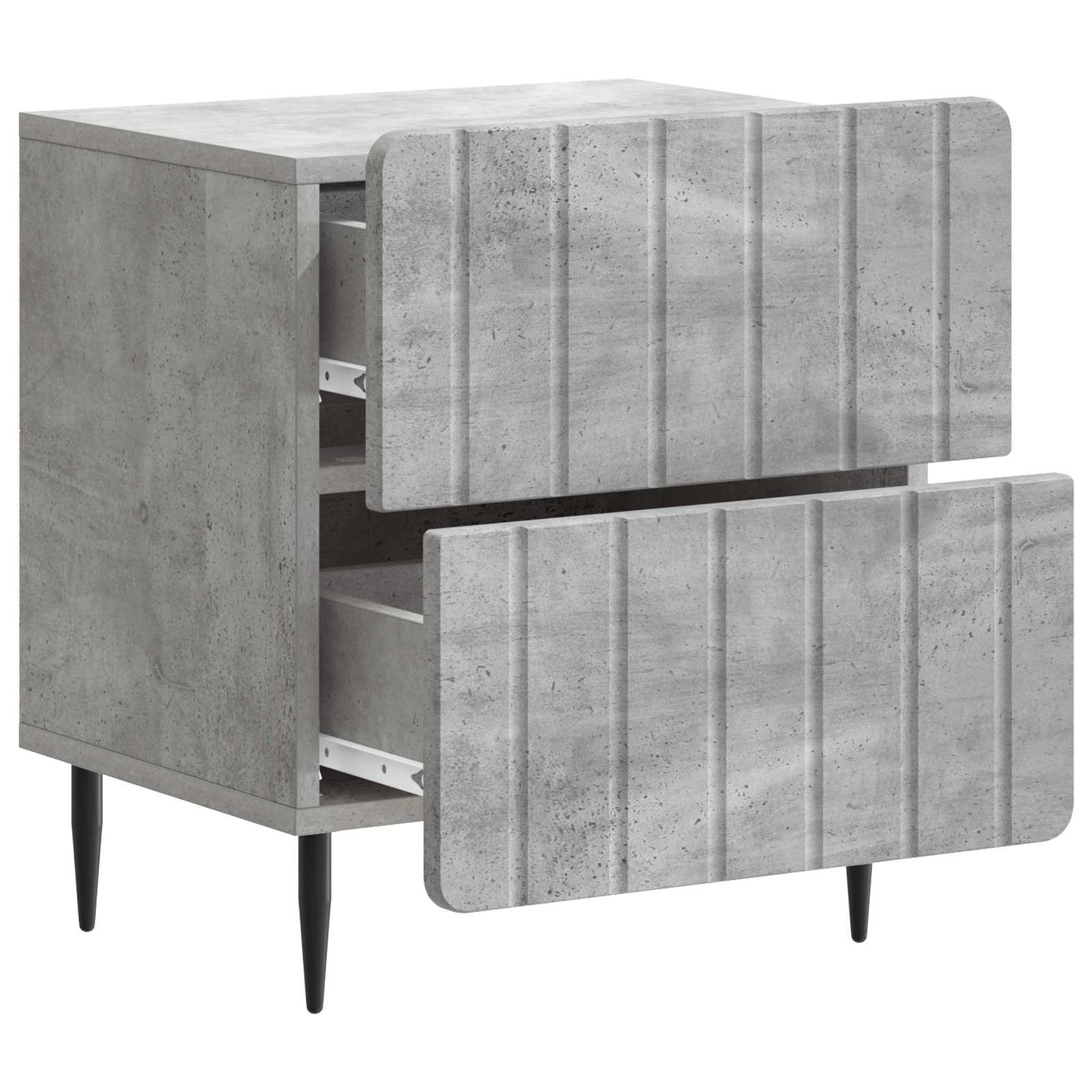 Bedside Cabinet 2 pcs Concrete Grey 43 x 34.5 x 49.5 cm