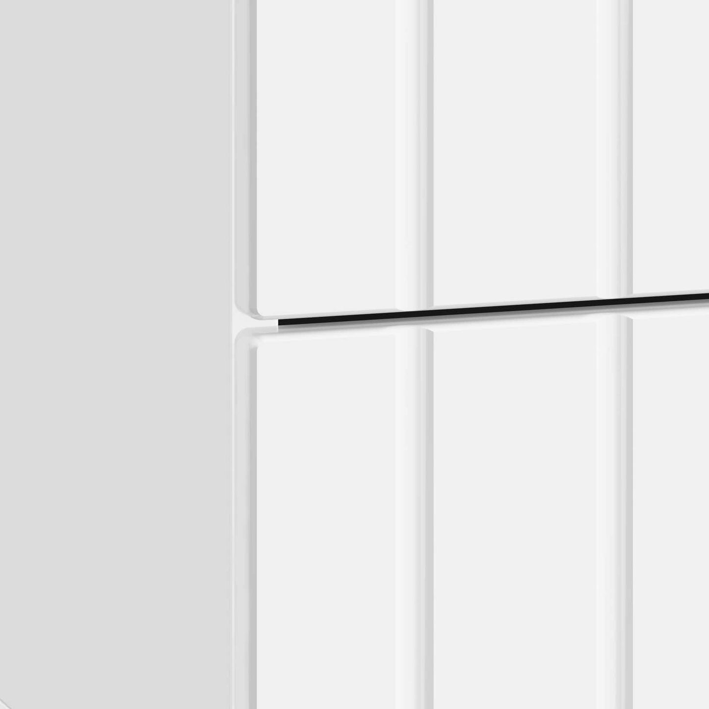 Bedside Cabinet High Gloss White 43 x 34.5 x 49.5 cm