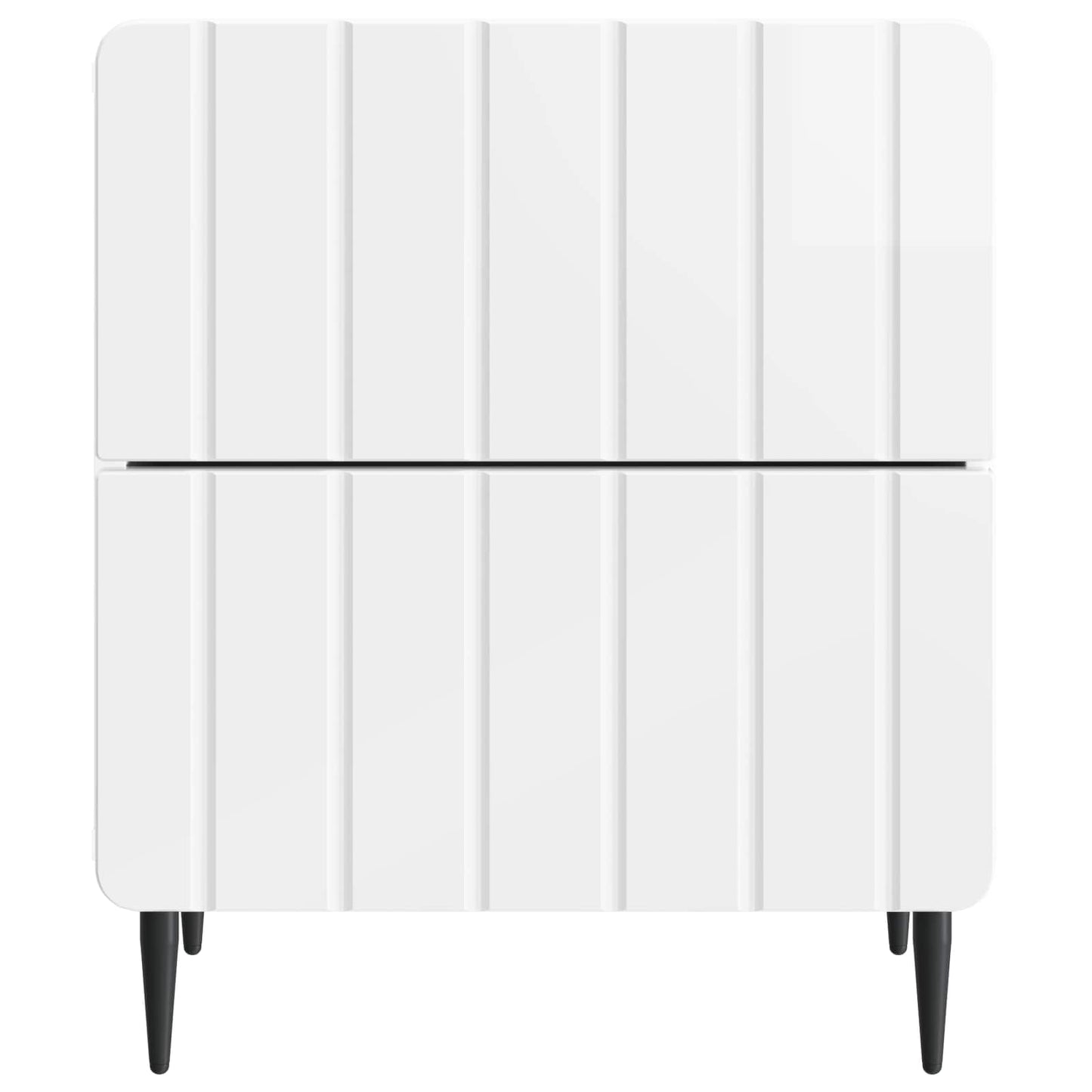 Bedside Cabinet High Gloss White 43 x 34.5 x 49.5 cm