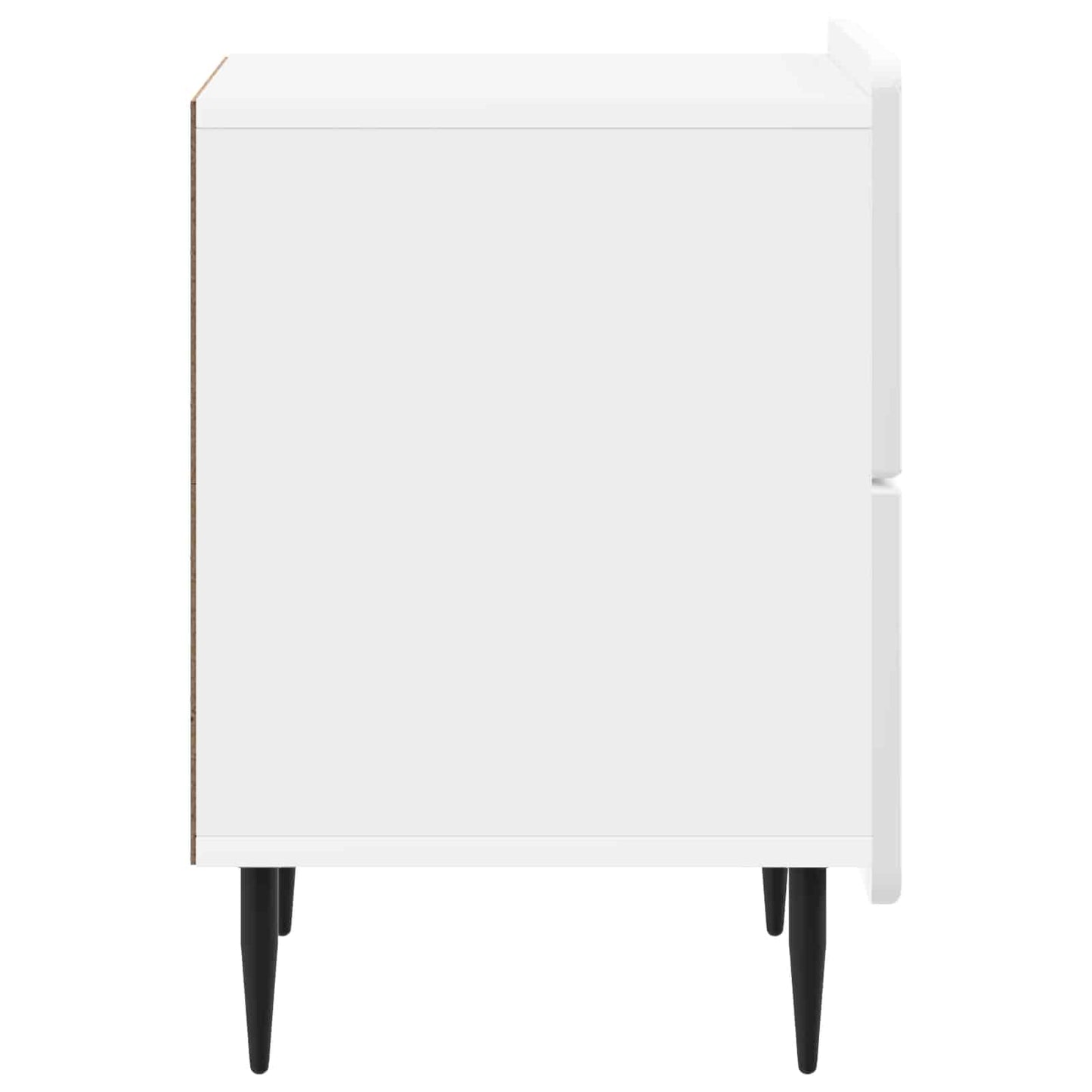 Bedside Cabinet 2 pcs High Gloss White 43 x 34.5 x 49.5 cm