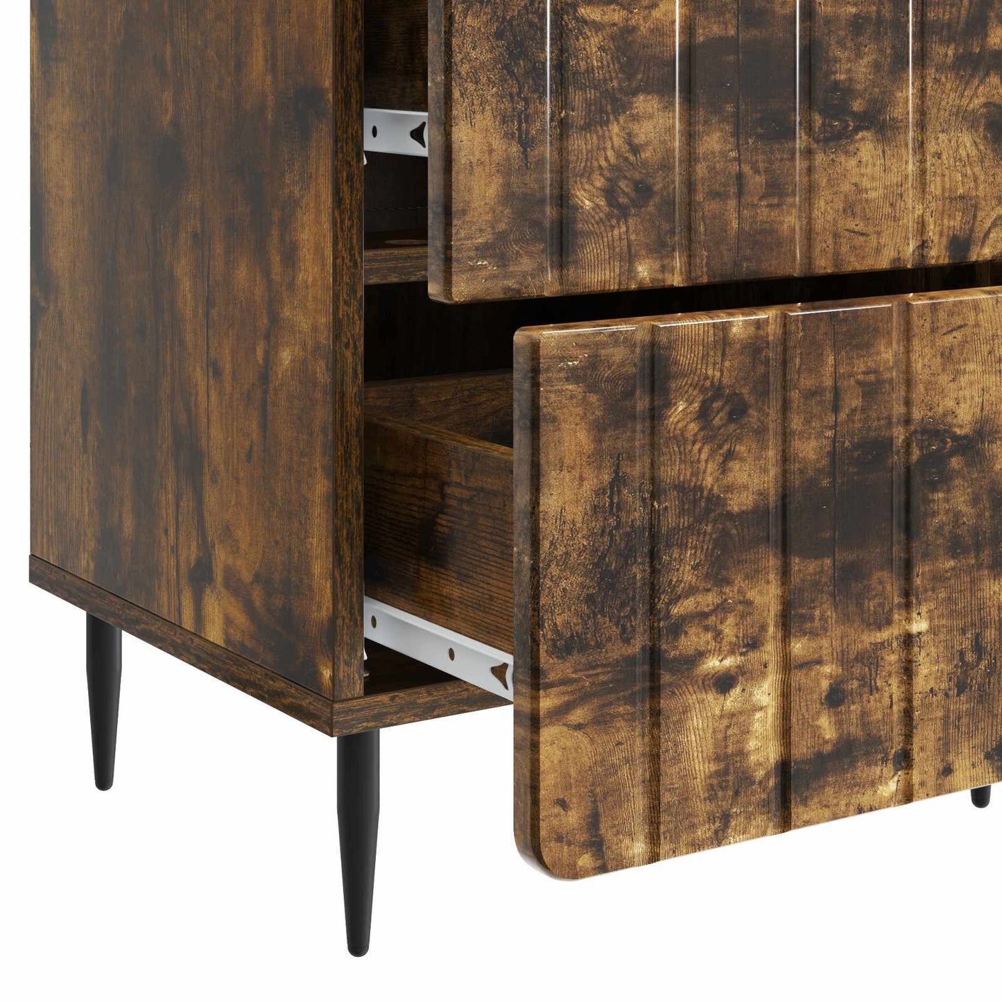 Bedside Cabinet Smoked Oak 43 x 34.5 x 49.5 cm Engineered Wood