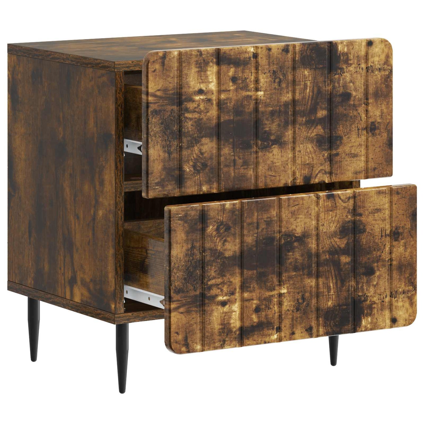 Bedside Cabinet Smoked Oak 43 x 34.5 x 49.5 cm Engineered Wood