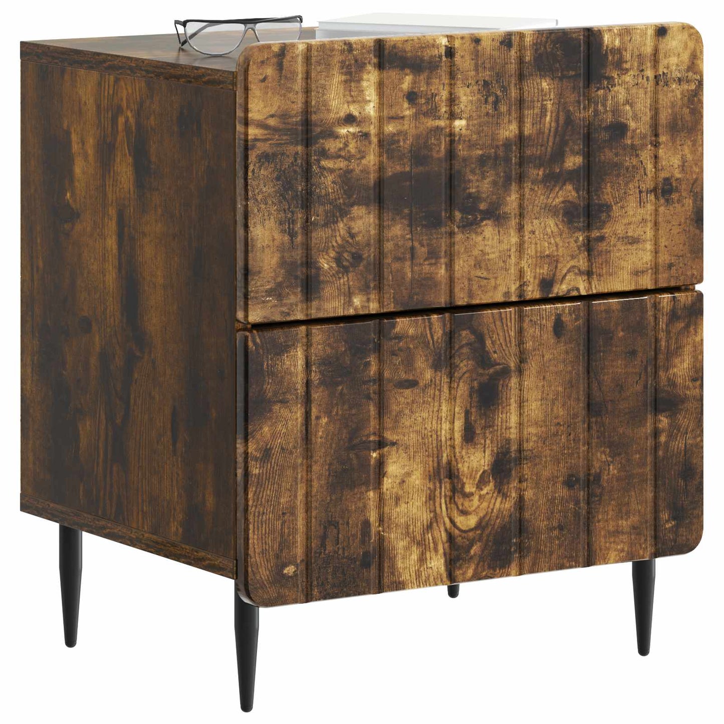 Bedside Cabinet Smoked Oak 43 x 34.5 x 49.5 cm Engineered Wood