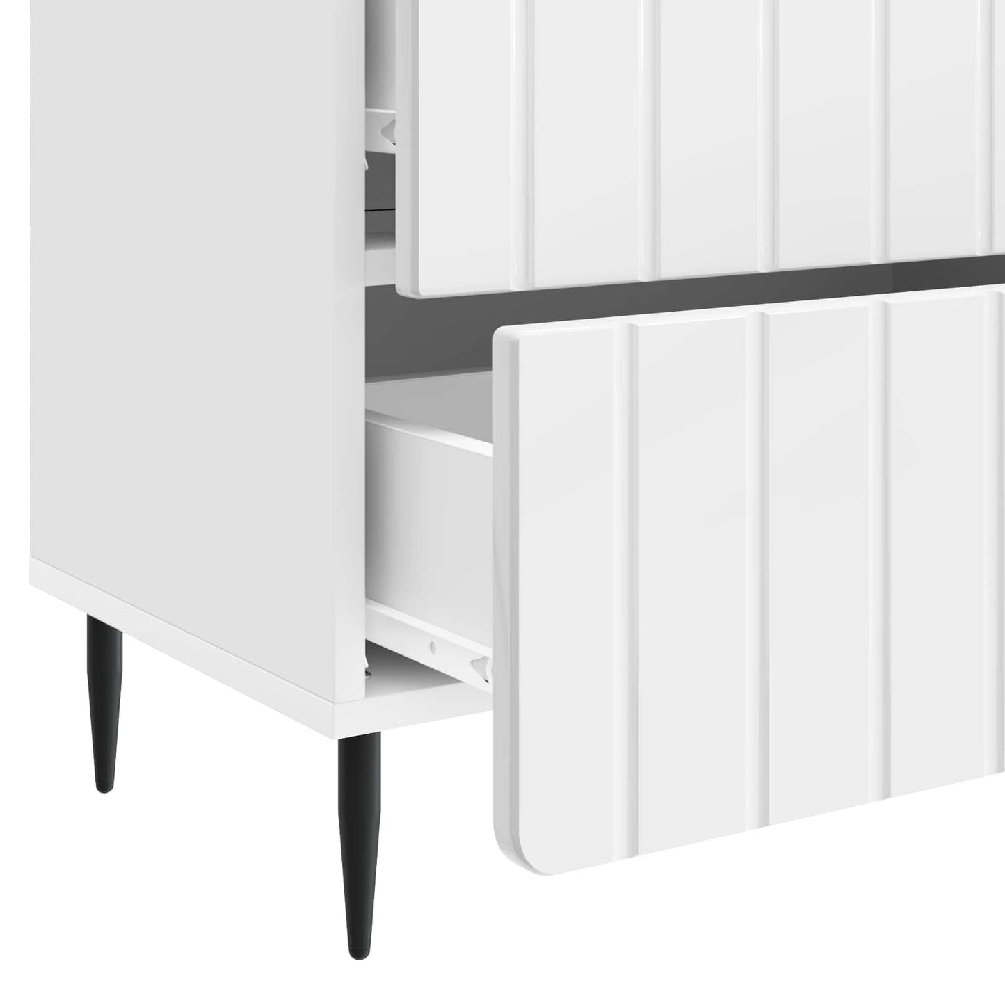Bedside Cabinet High Gloss White 62 x 34.5 x 49.5 cm