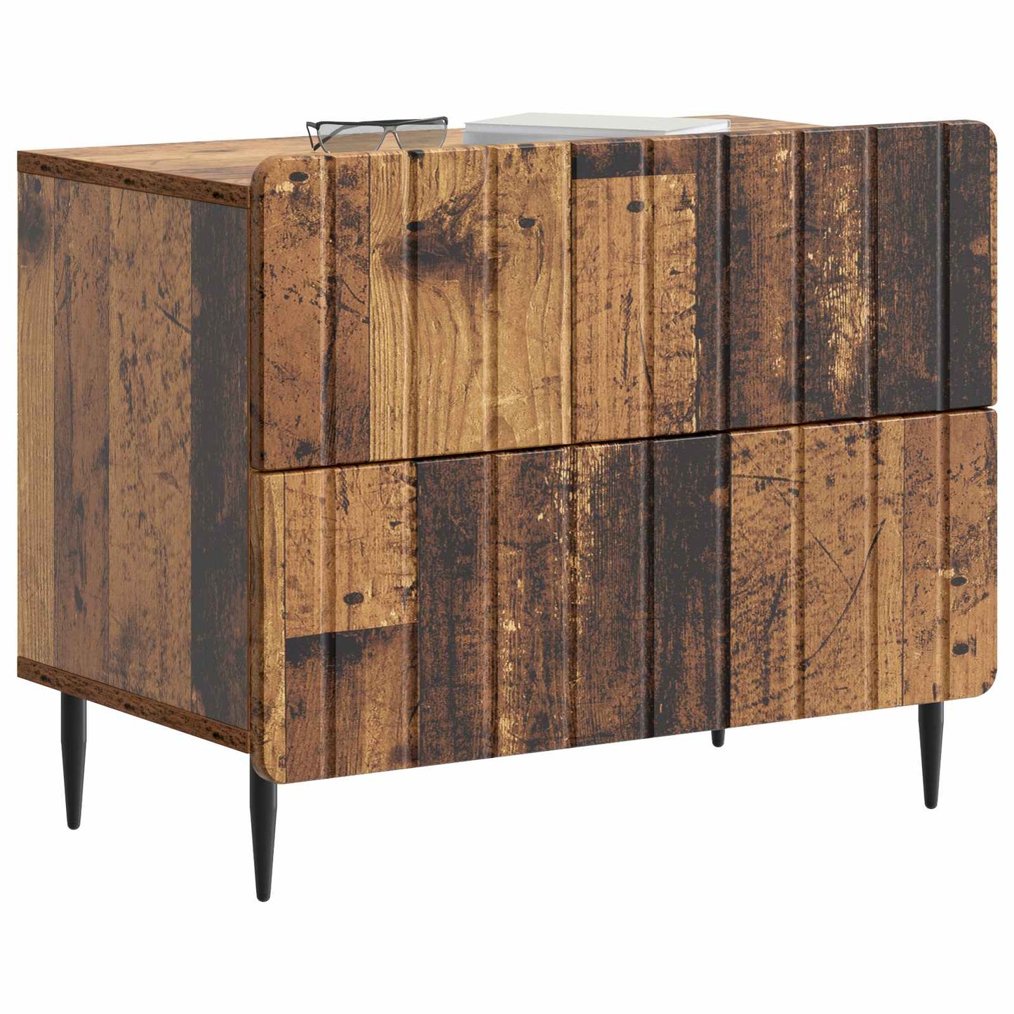 Bedside Cabinet Old Wood 62 x 34.5 x 49.5 cm Engineered Wood