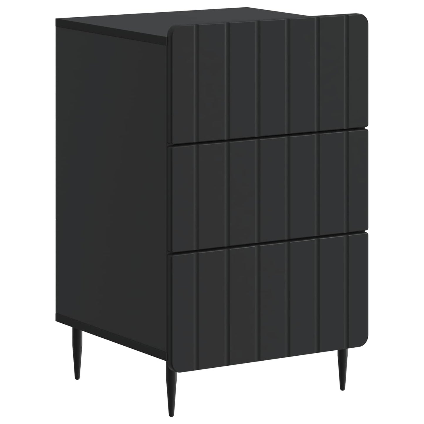 Bedside Cabinet Black 43x 41 x 68 cm Engineered Wood