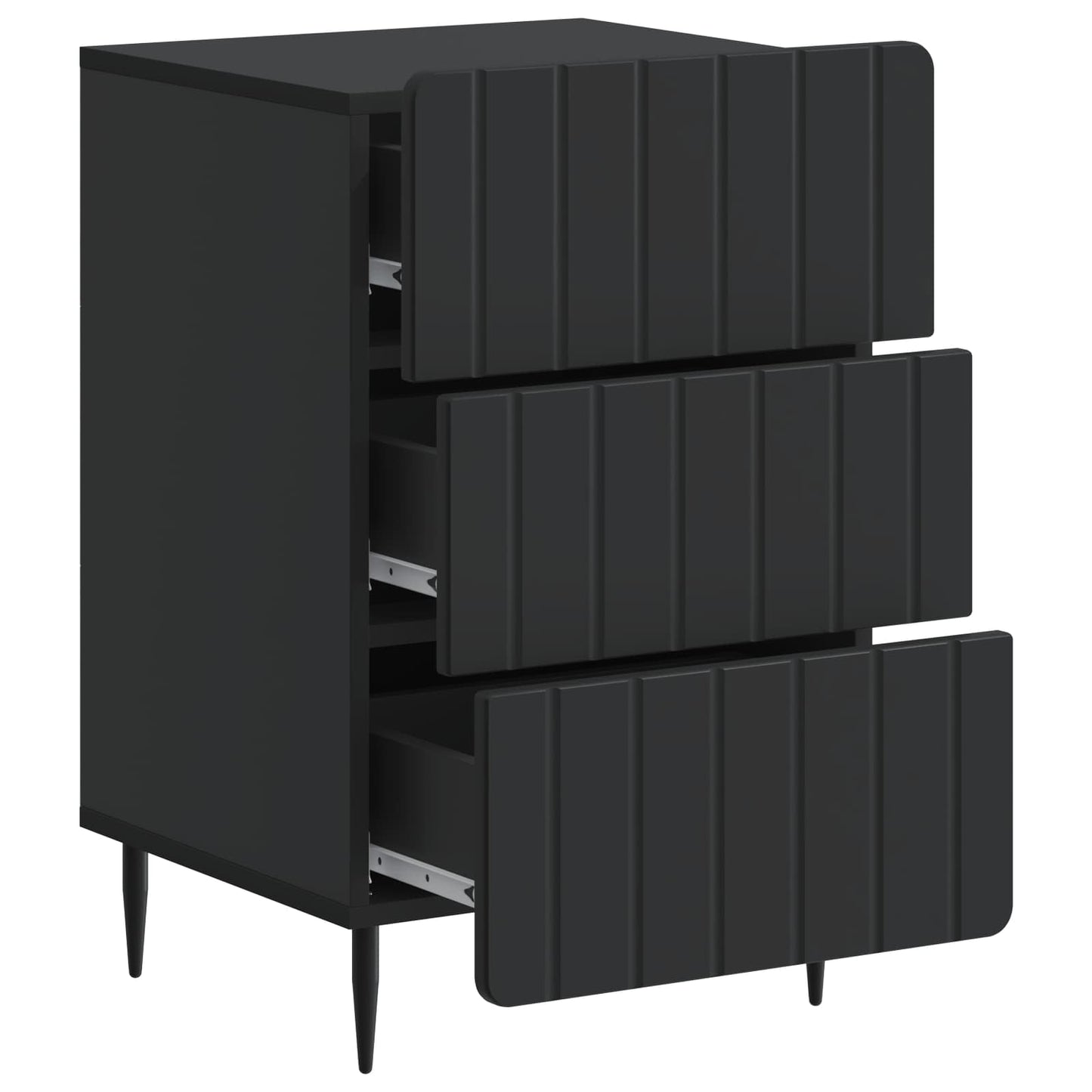 Bedside Cabinet Black 43x 41 x 68 cm Engineered Wood
