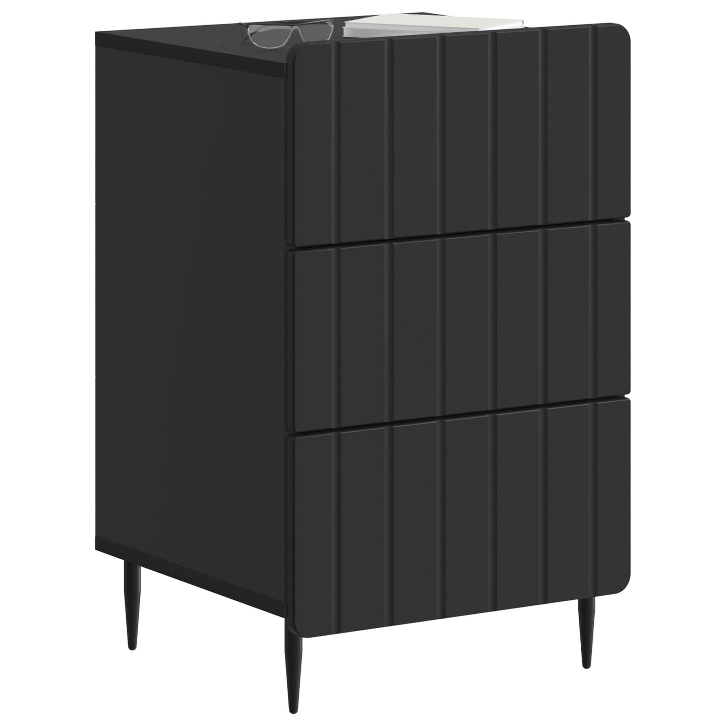 Bedside Cabinet Black 43x 41 x 68 cm Engineered Wood