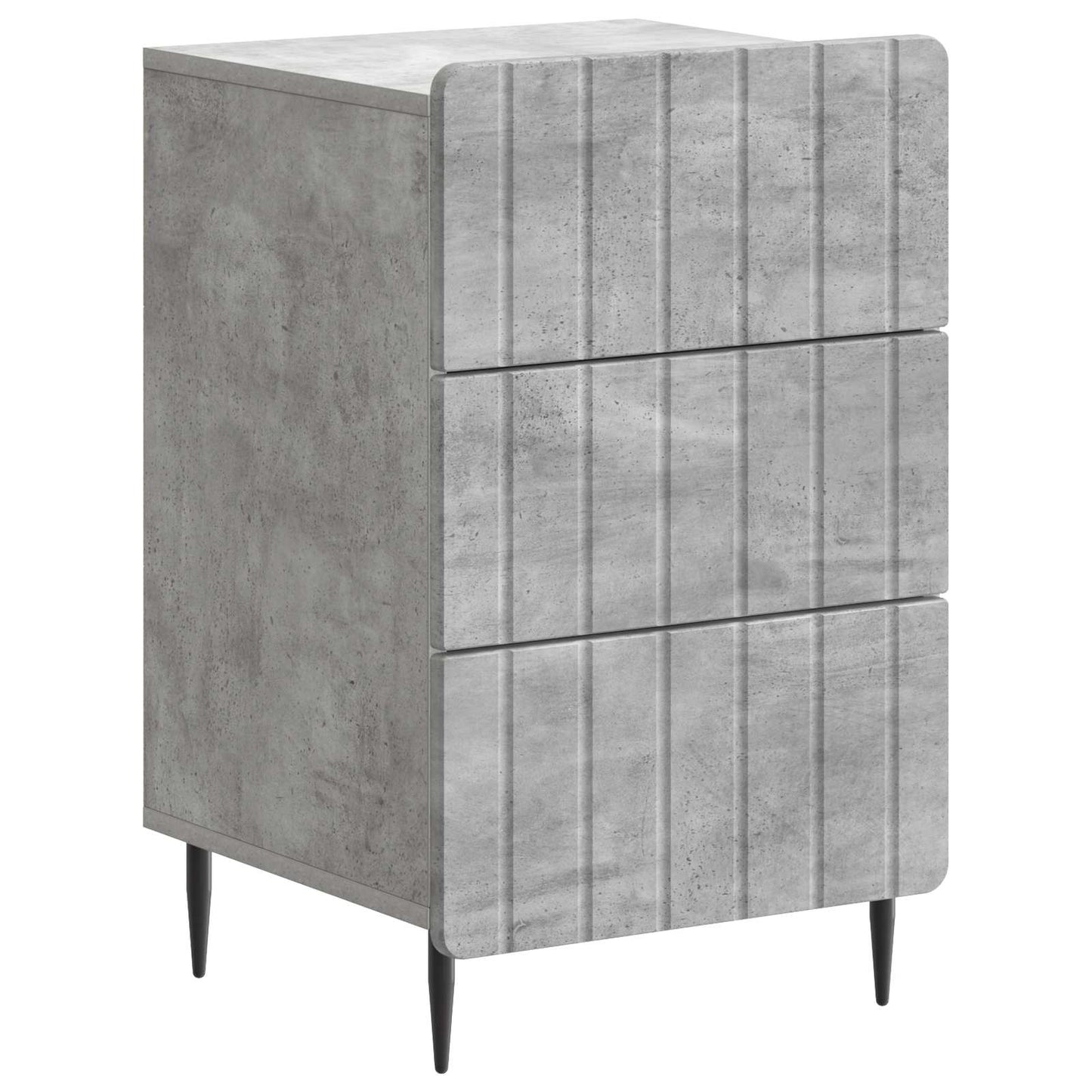 Bedside Cabinet Concrete Grey 43x 41 x 68 cm Engineered Wood