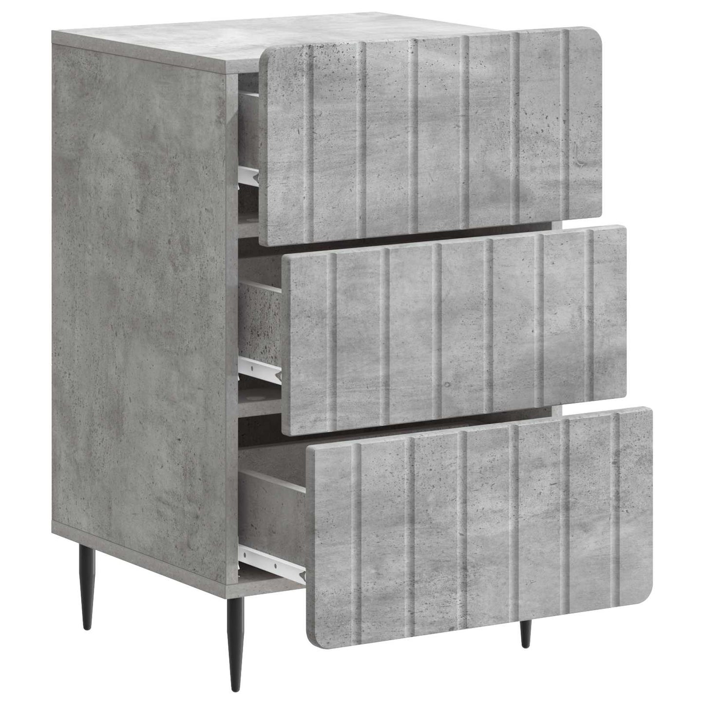 Bedside Cabinet Concrete Grey 43x 41 x 68 cm Engineered Wood