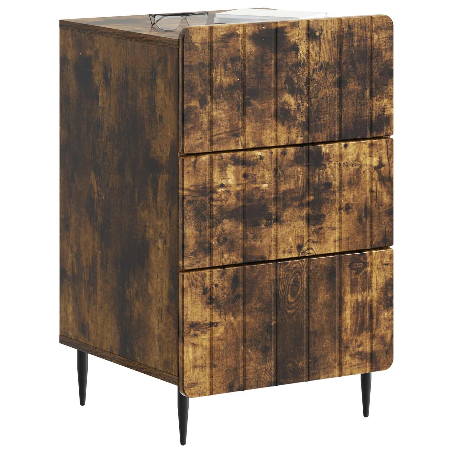 Bedside Cabinet Smoked Oak 43x 41 x 68 cm Engineered Wood