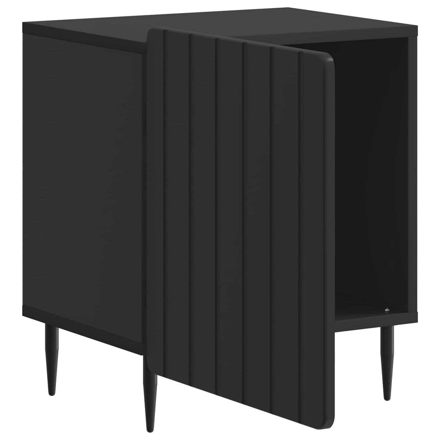 Bedside Cabinet 2 pcs Black 43 x 34.5 x 52 cm Engineered Wood