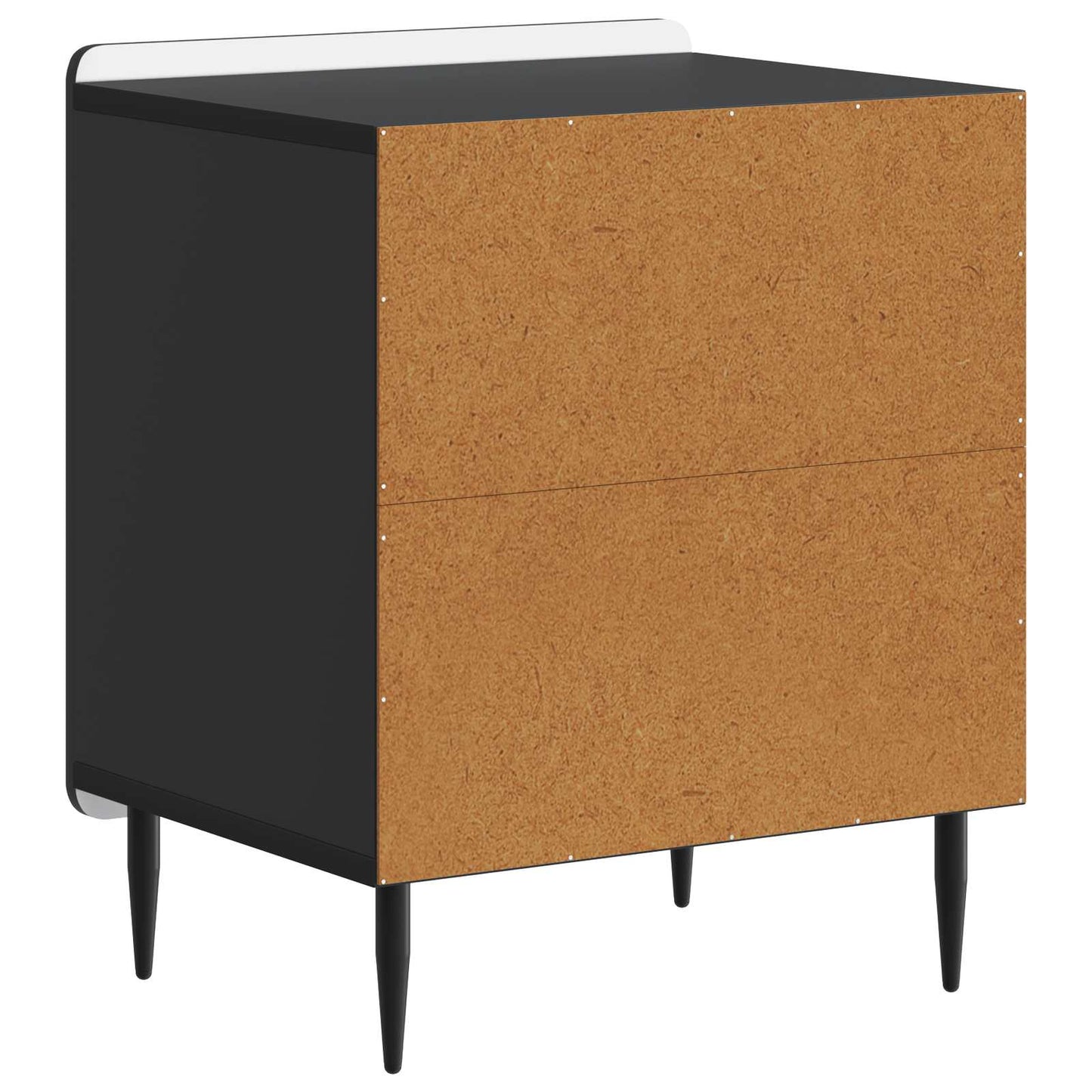Bedside Cabinet 2 pcs Black 43 x 34.5 x 52 cm Engineered Wood