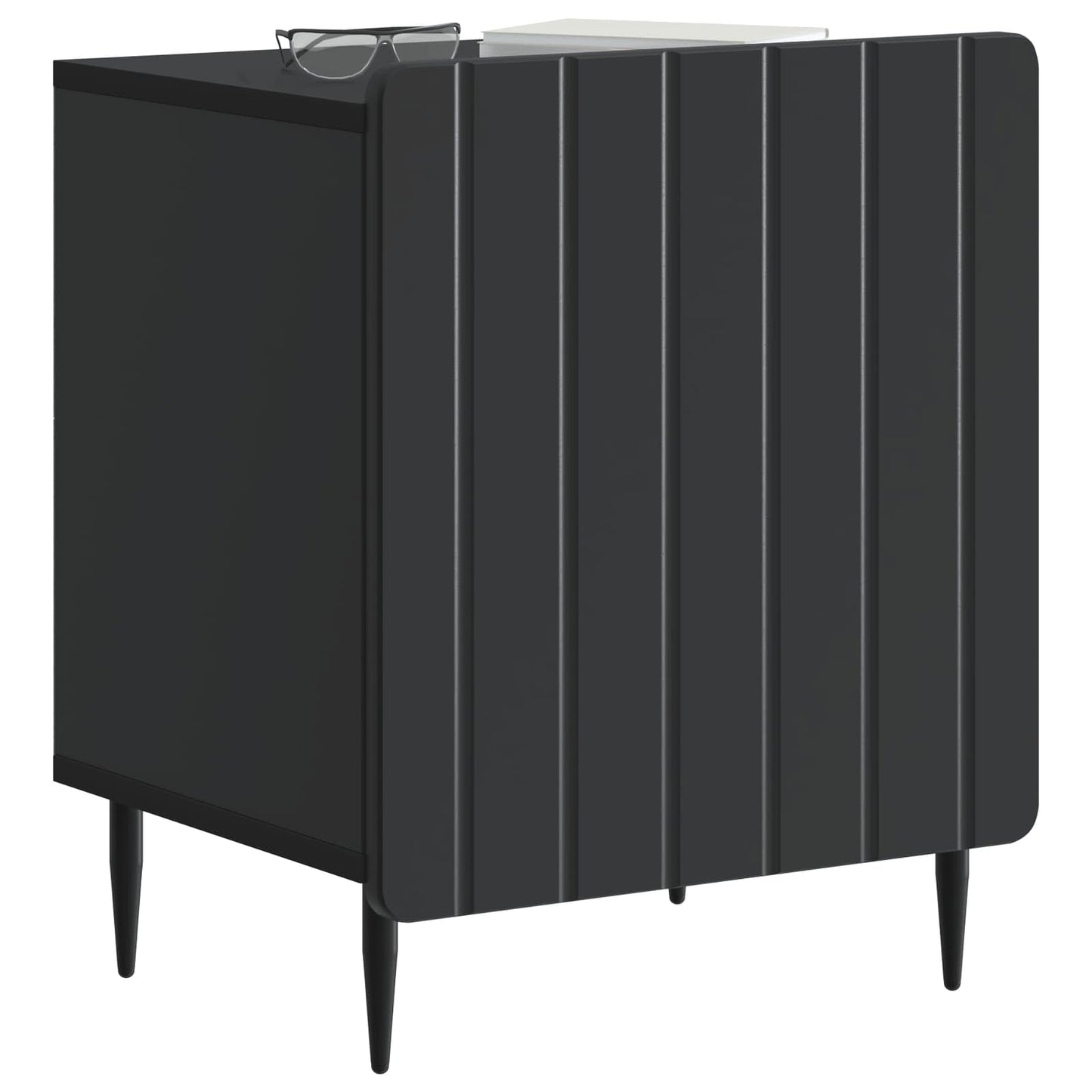 Bedside Cabinet 2 pcs Black 43 x 34.5 x 52 cm Engineered Wood