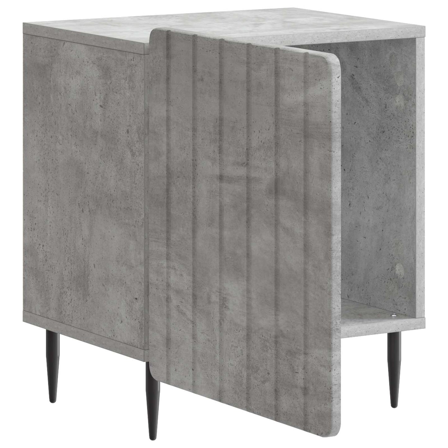 Bedside Cabinet Concrete Grey 43 x 34.5 x 52 cm Engineered Wood