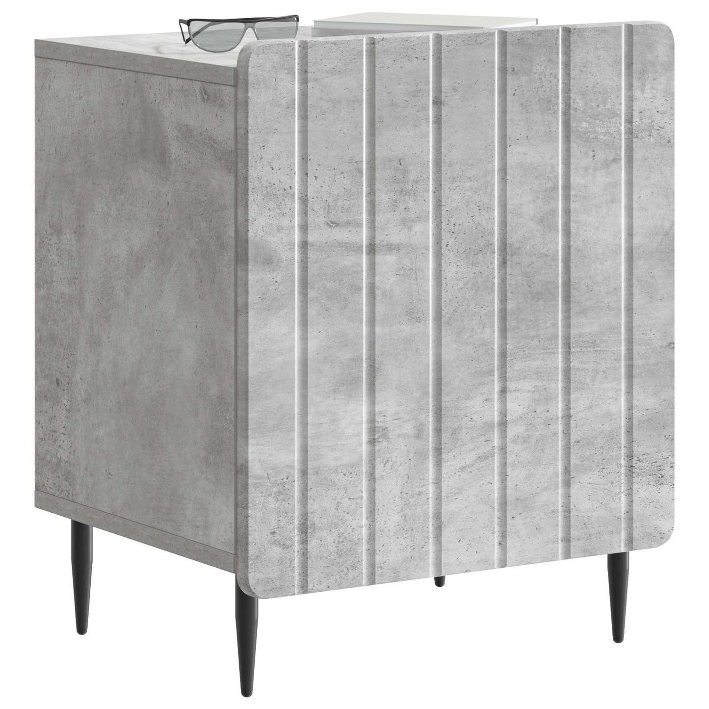 Bedside Cabinet Concrete Grey 43 x 34.5 x 52 cm Engineered Wood