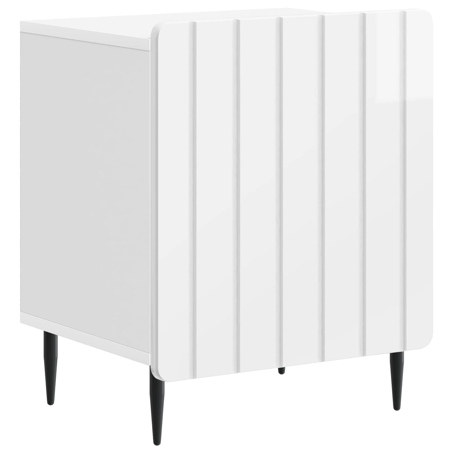 Bedside Cabinet 2 pcs High Gloss White 43 x 34.5 x 52 cm