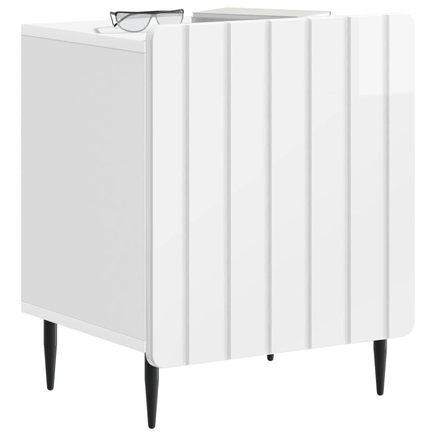 Bedside Cabinet 2 pcs High Gloss White 43 x 34.5 x 52 cm