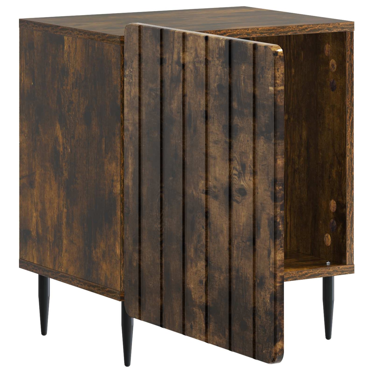 Bedside Cabinet Smoked Oak 43 x 34.5 x 52 cm Engineered Wood