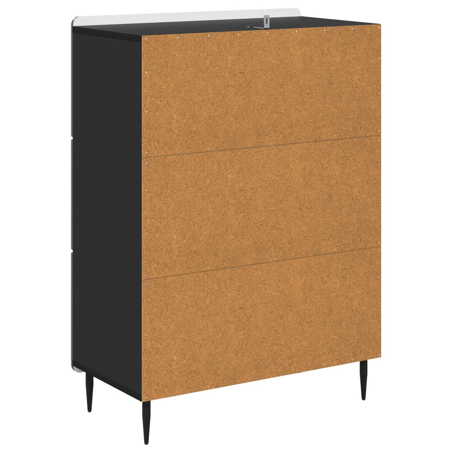 Drawer Cabinet Black 66 x 34.5 x 92 cm Engineered Wood