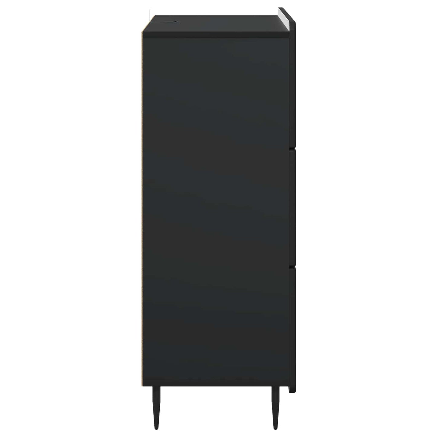 Drawer Cabinet Black 66 x 34.5 x 92 cm Engineered Wood