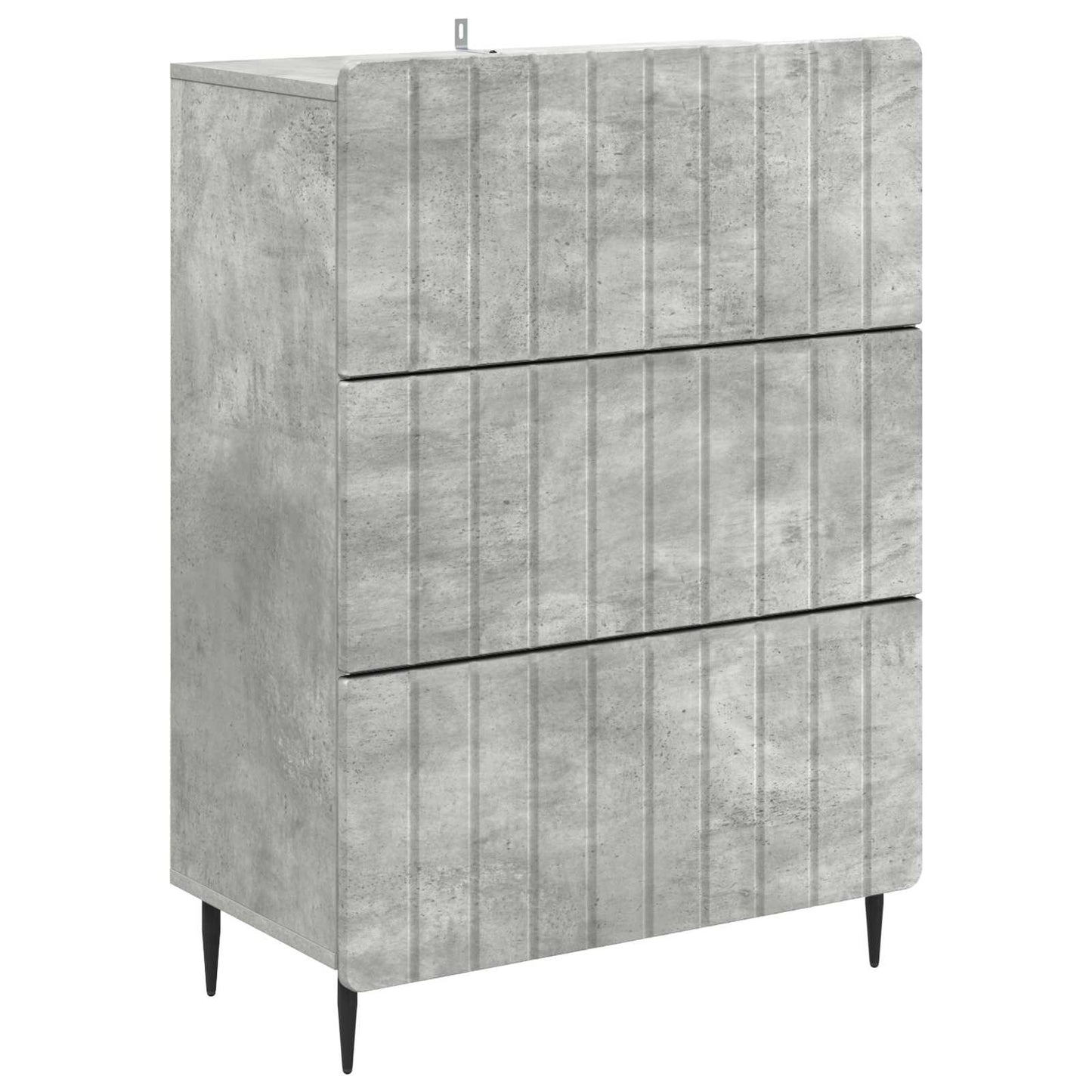 Drawer Cabinet Concrete Grey 66 x 34.5 x 92 cm Engineered Wood