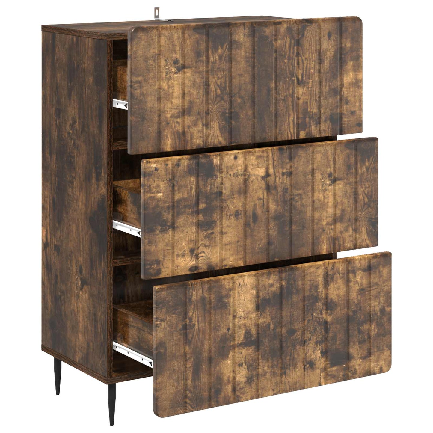 Drawer Cabinet Smoked Oak 66 x 34.5 x 92 cm Engineered Wood