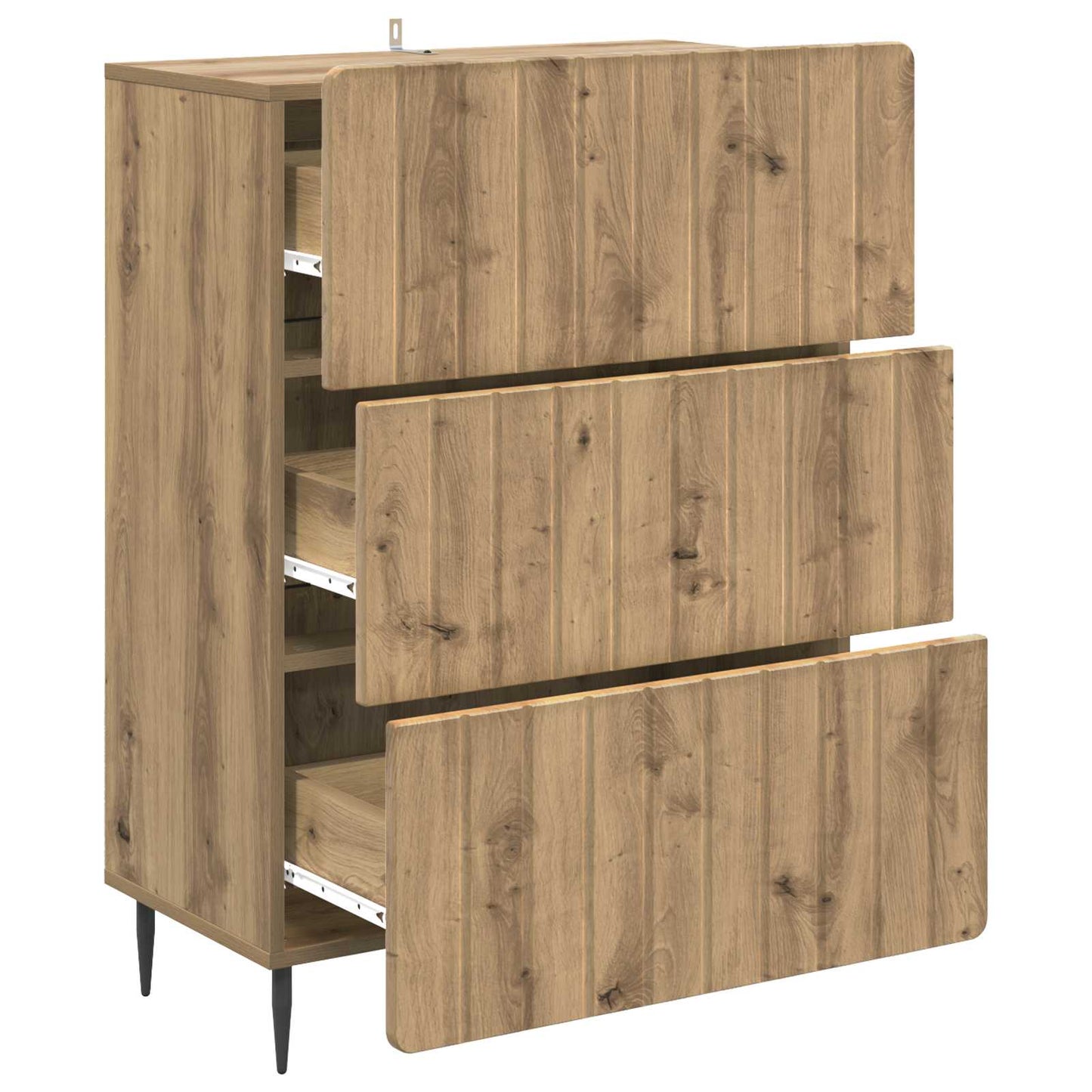 Drawer Cabinet Artisan Oak 66 x 34.5 x 92 cm Engineered Wood