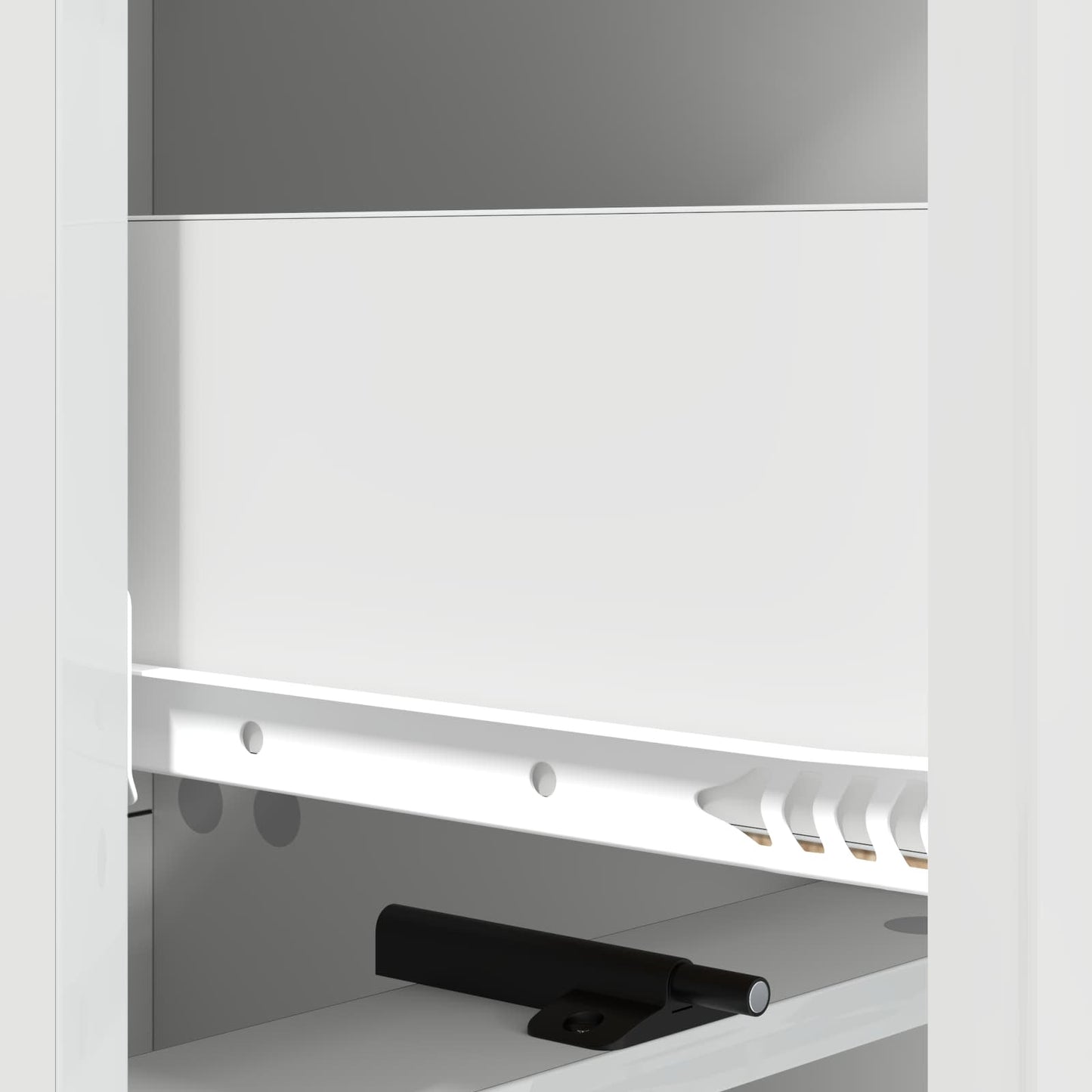 Drawer Cabinet High Gloss White 33 x 34.5 x 92 cm