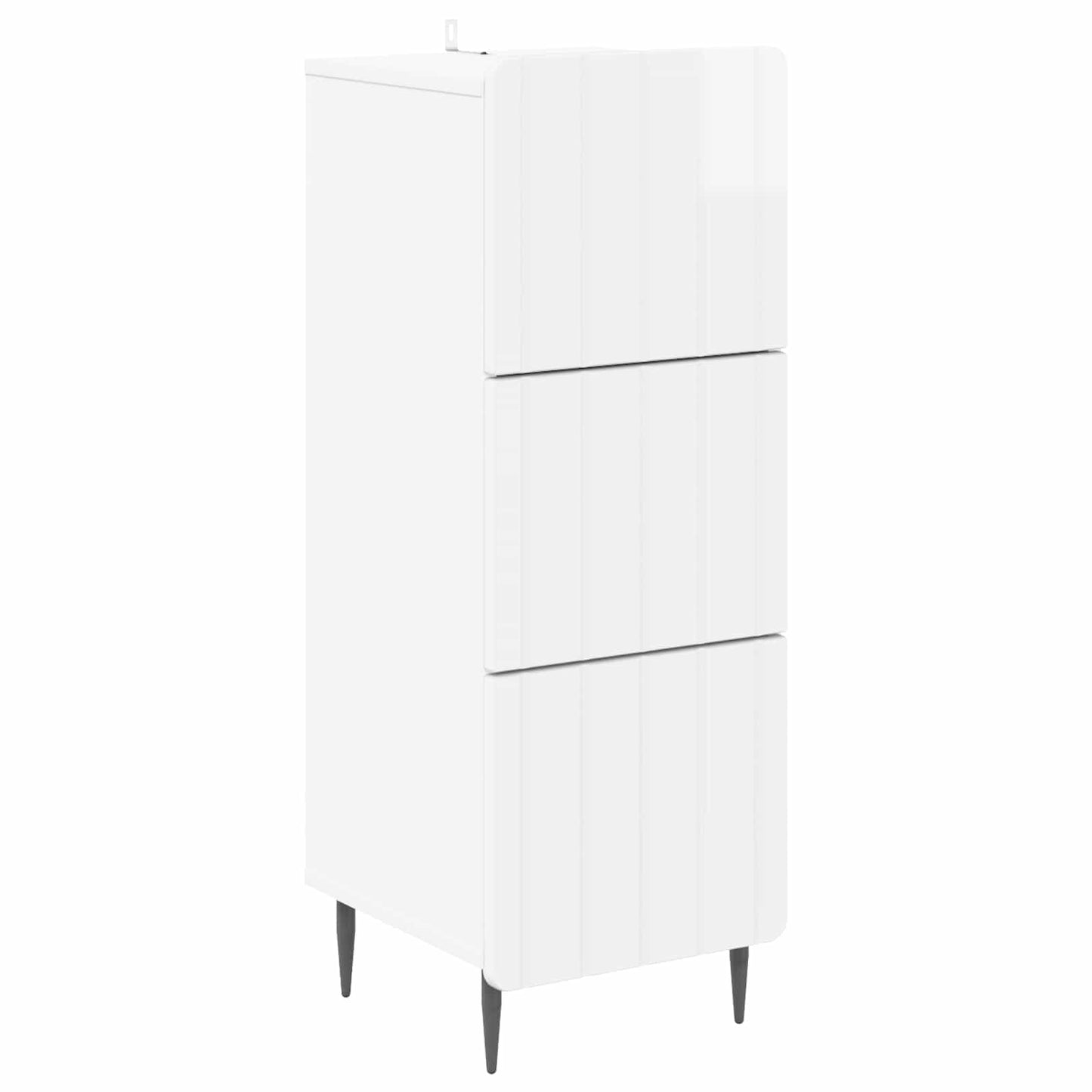 Drawer Cabinet High Gloss White 33 x 34.5 x 92 cm