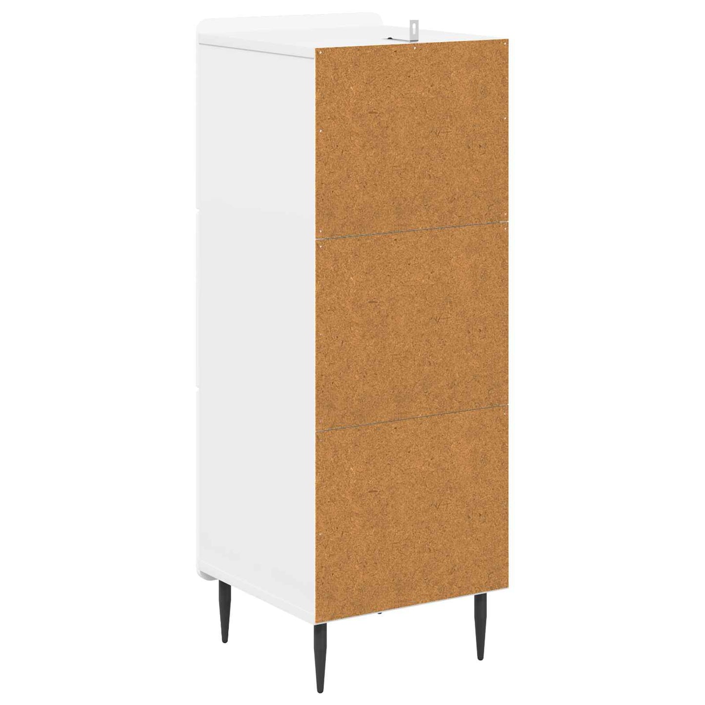 Drawer Cabinet High Gloss White 33 x 34.5 x 92 cm