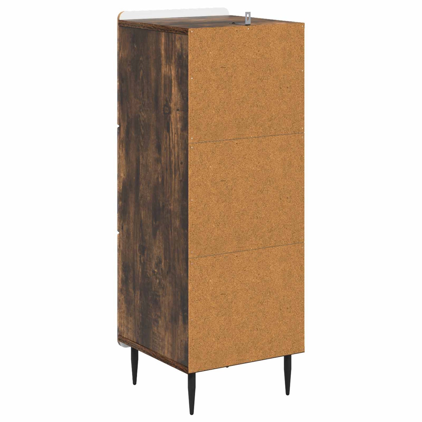 Drawer Cabinet Smoked Oak 33 x 34.5 x 92 cm Engineered Wood