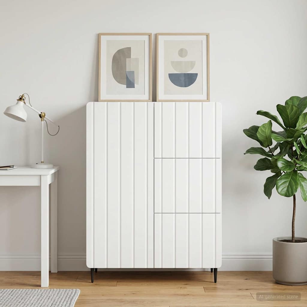 Sideboard White 66 x 34.5 x 91.5 cm Engineered Wood