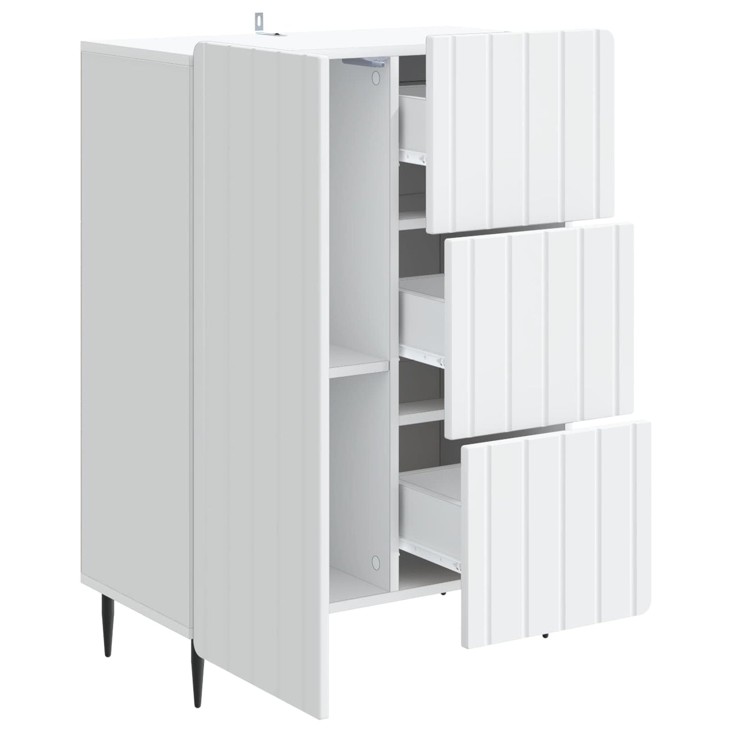 Sideboard White 66 x 34.5 x 91.5 cm Engineered Wood