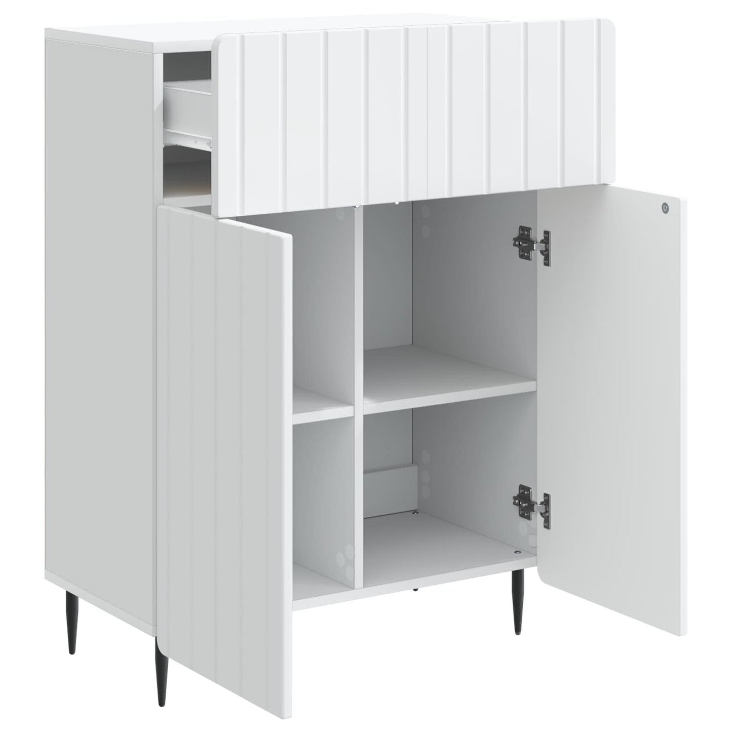 Sideboard White 66 x 34.5 x 92 cm Engineered Wood