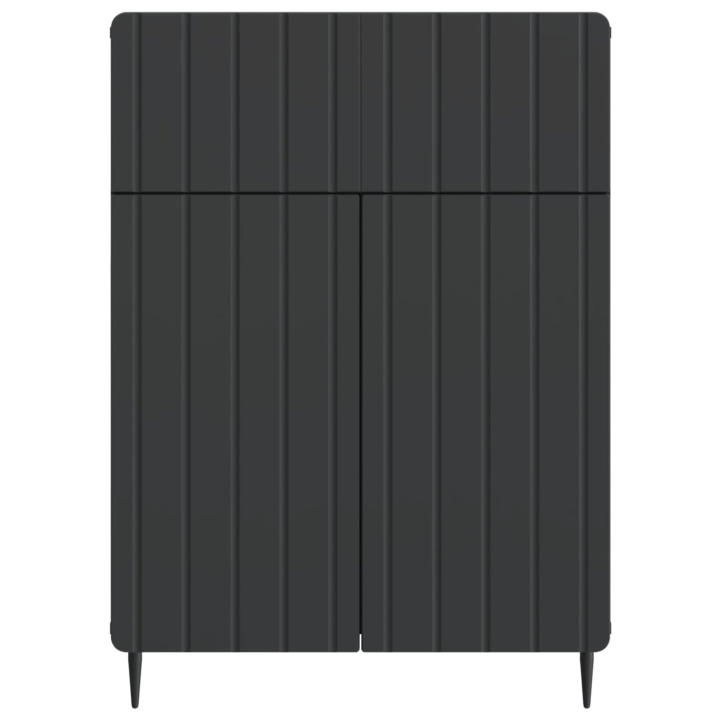 Sideboard Black 66 x 34.5 x 92 cm Engineered Wood