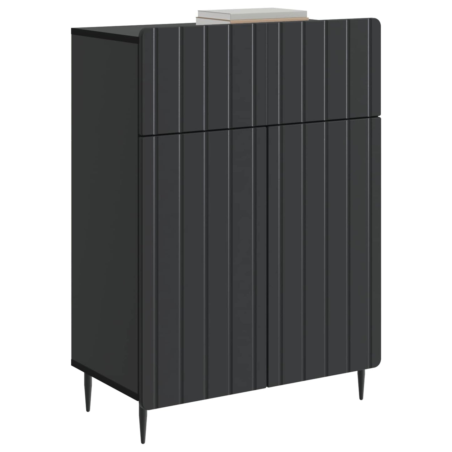 Sideboard Black 66 x 34.5 x 92 cm Engineered Wood