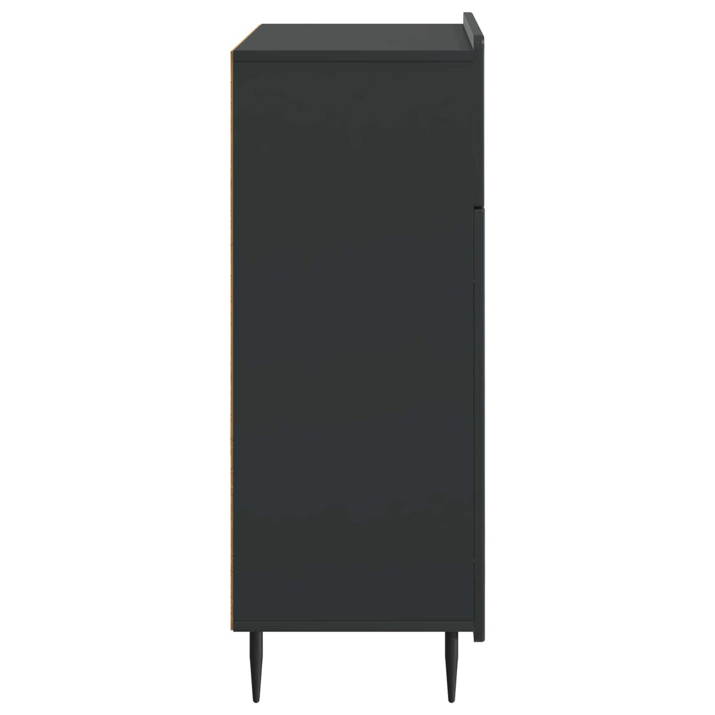 Sideboard Black 66 x 34.5 x 92 cm Engineered Wood