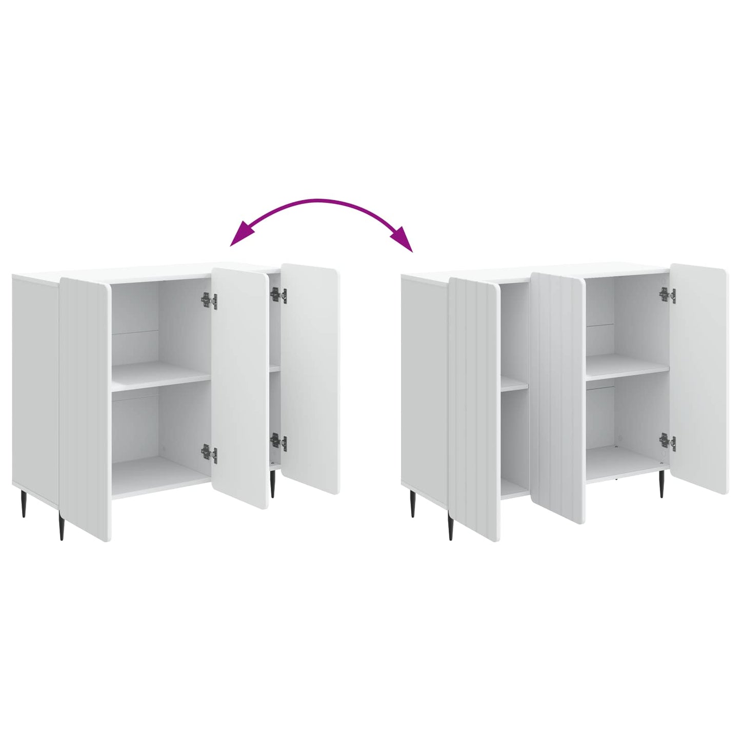Sideboard White 89 x 34.5 x 82 cm Engineered Wood