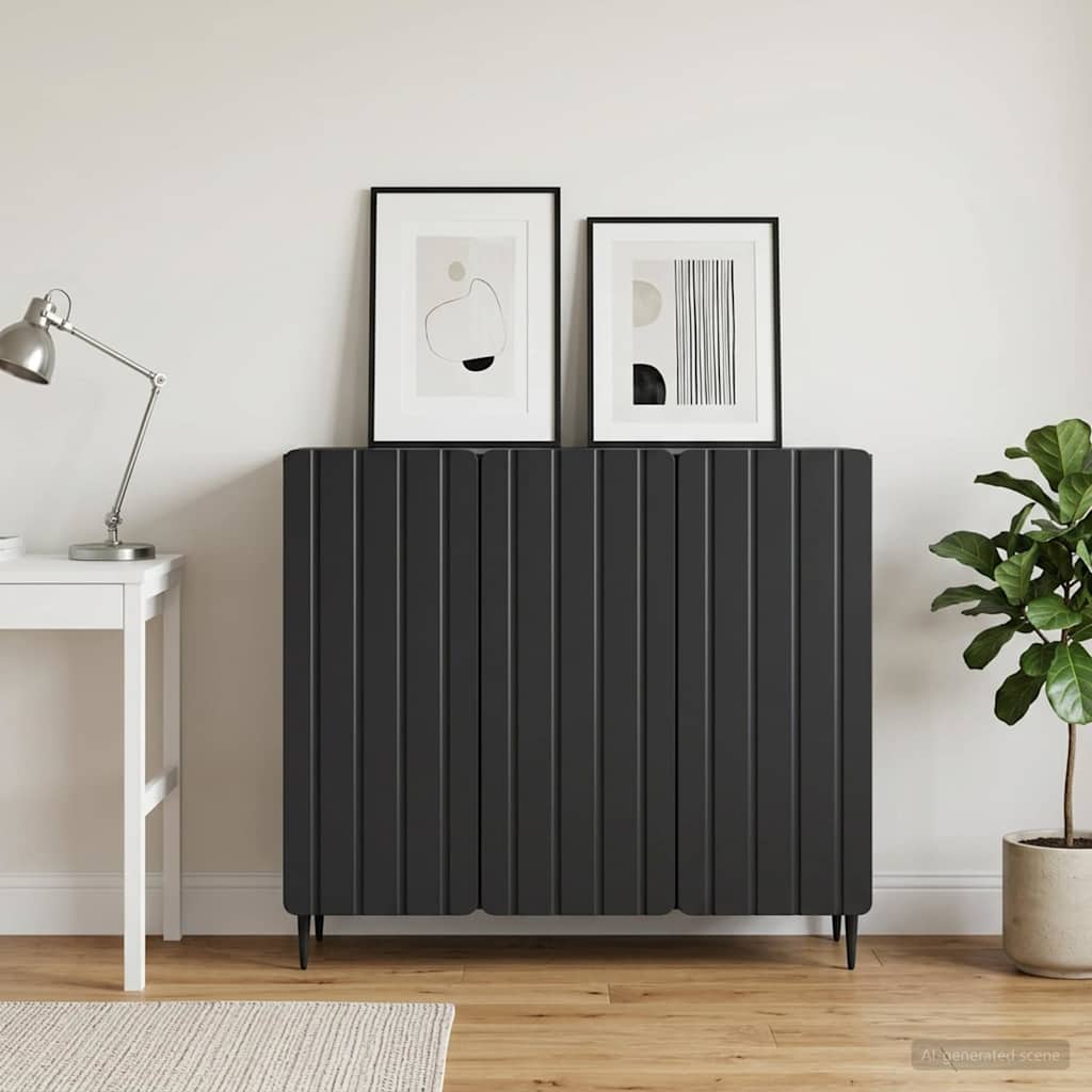 Sideboard Black 89 x 34.5 x 82 cm Engineered Wood